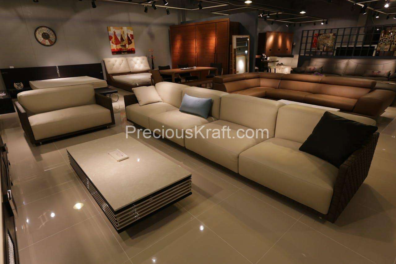 Beige 3-seat Sofa